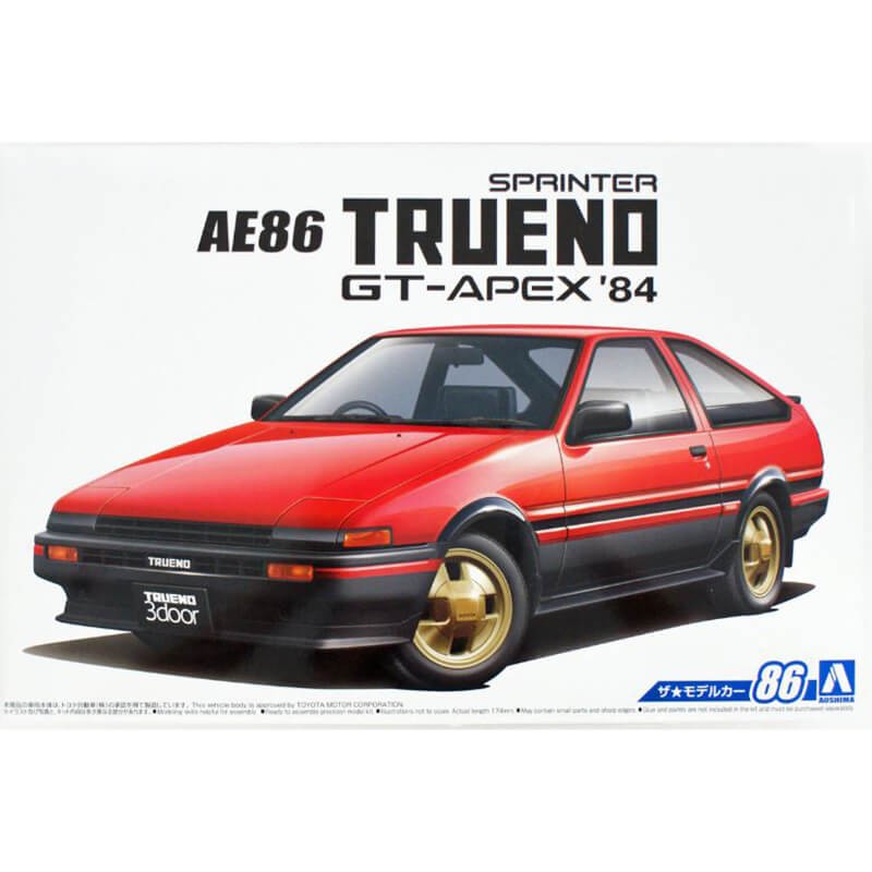Aoshima 1/24 Toyota AE86 Sprinter Trueno GT-APEX '84 Kit