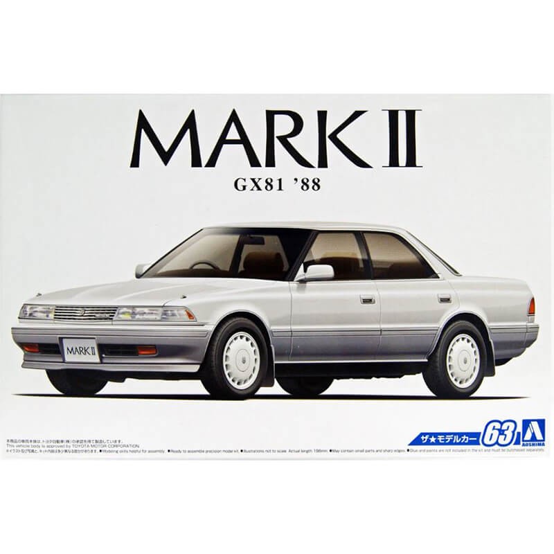 Aoshima 1/24 Toyota GX81 Mark II Grande Twincam 24 '88 Kit