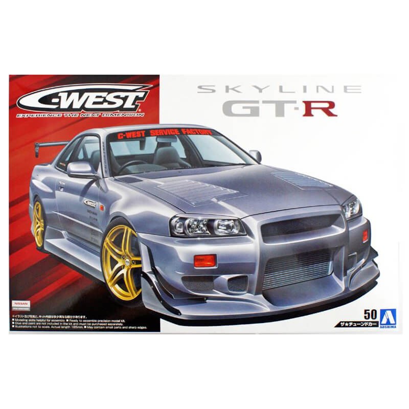Aoshima 1/24 Nissan C-West BNR34 Skyline GT-R '02 Kit