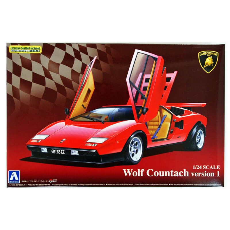 Aoshima 1/24 Lamborghini Wolf Countach Version 1 Kit