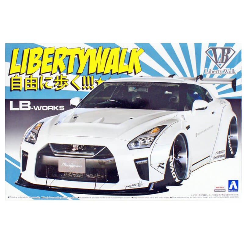 Aoshima 1/24 LB Works R35  GT-R  Type 1.5 Liberty Walk Kit