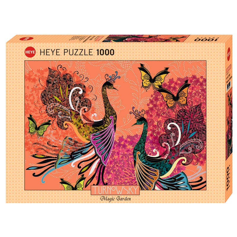 Magic Garden Peacocks & Butterflies By Turnowsky 1000pc Puzzle