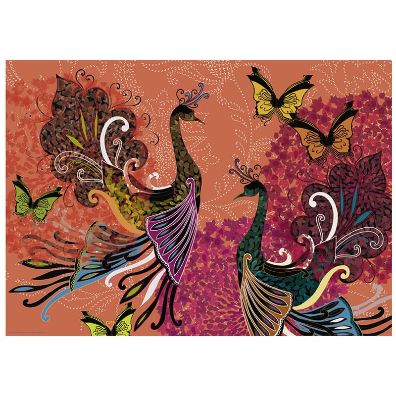 Magic Garden Peacocks & Butterflies By Turnowsky 1000pc Puzzle