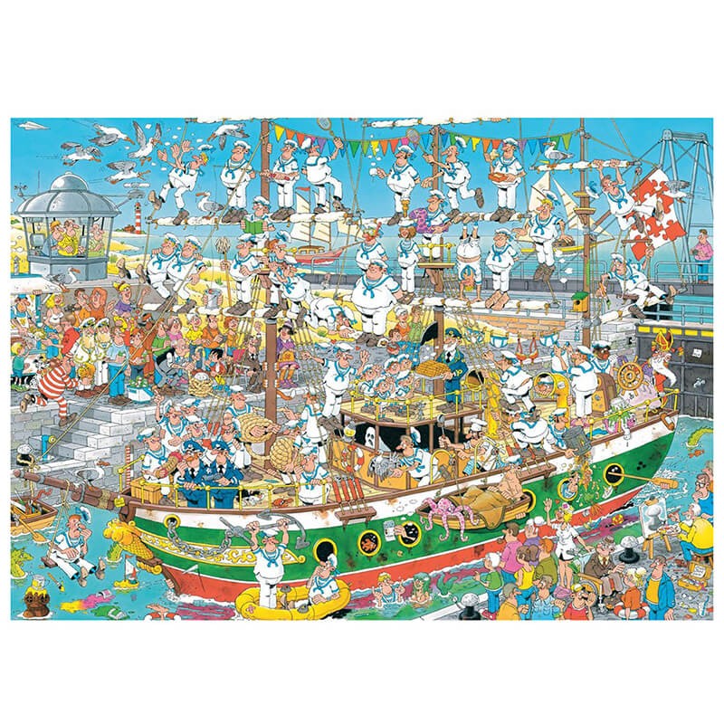 Tall Ships Chaos By Jan van Haasteren 500pc Puzzle