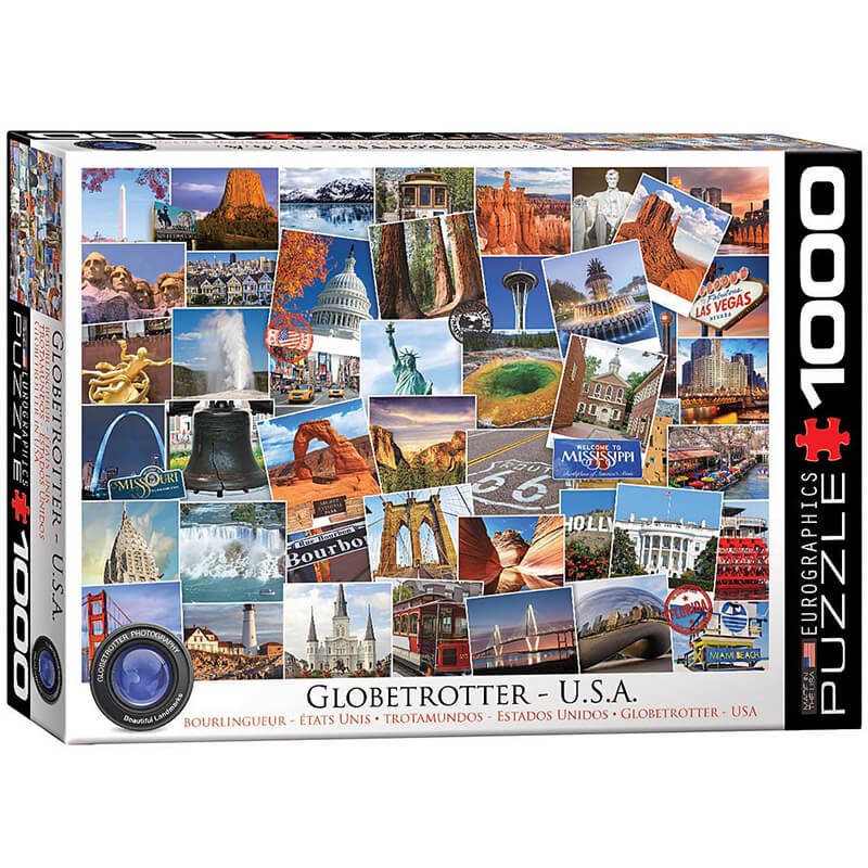 Globetrotter-U.S.A. 1000pc Puzzle