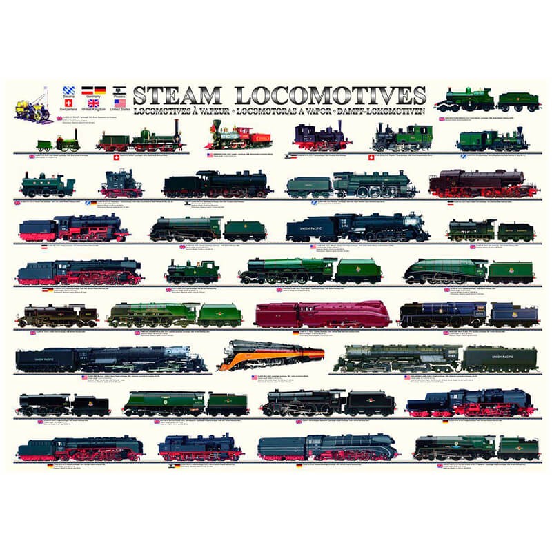 Steam Locomotives 1000pc Puzzle