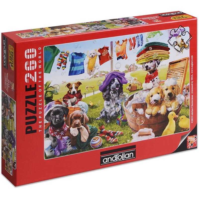 Puppies Playing By Adrian Chesterman 260pc Puzzle
