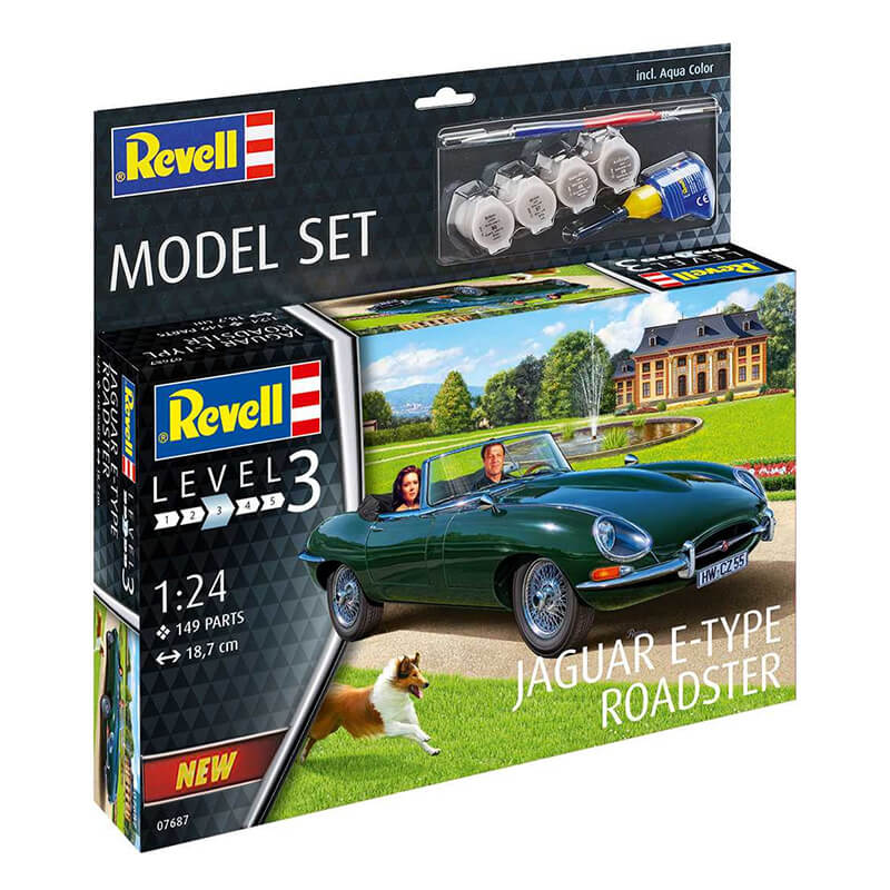 Revell 1/24 Jaguar E-Type Roadster Set Kit