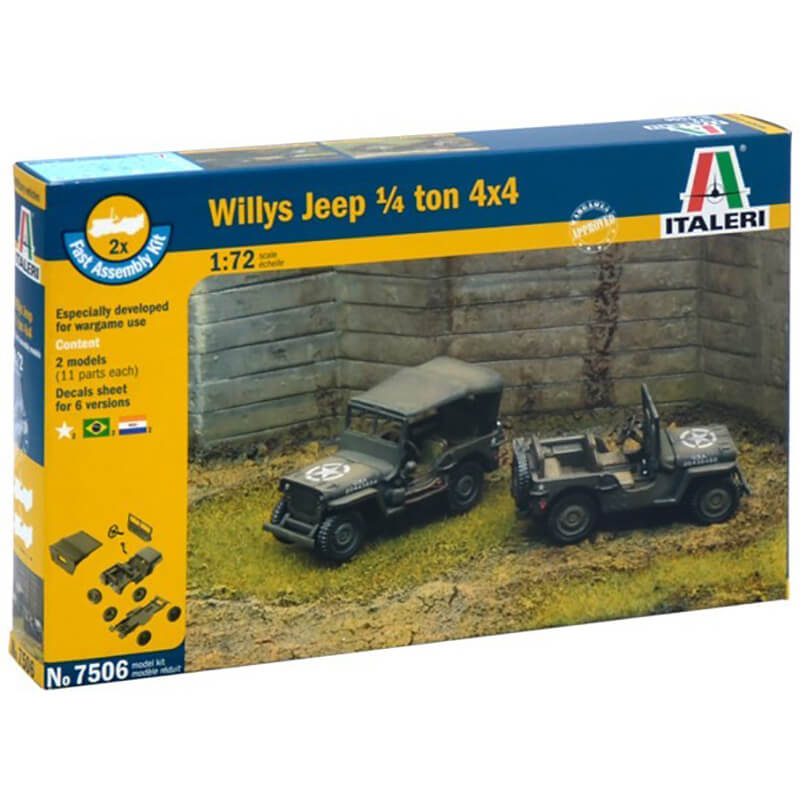 Italeri 1/72 Willys Jeep 1/4 Ton 4X4 Kit
