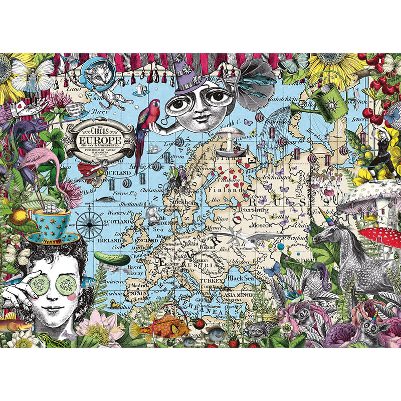 European Map Quirky Circus 500pcs Puzzle