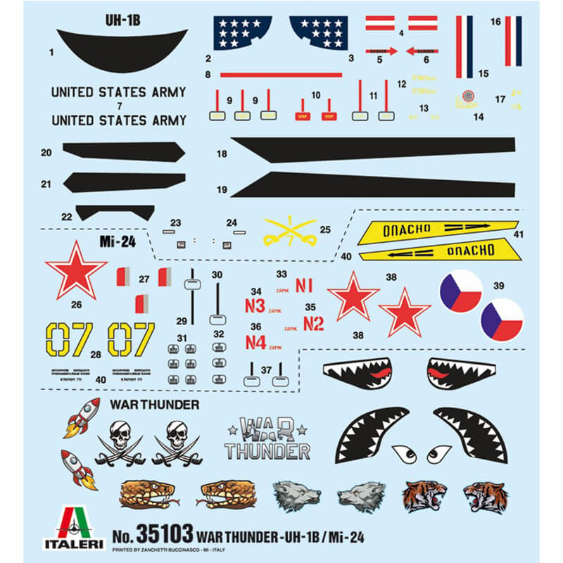 Italeri 1/72 UH-1C & Mi-24D War Thunder Kit
