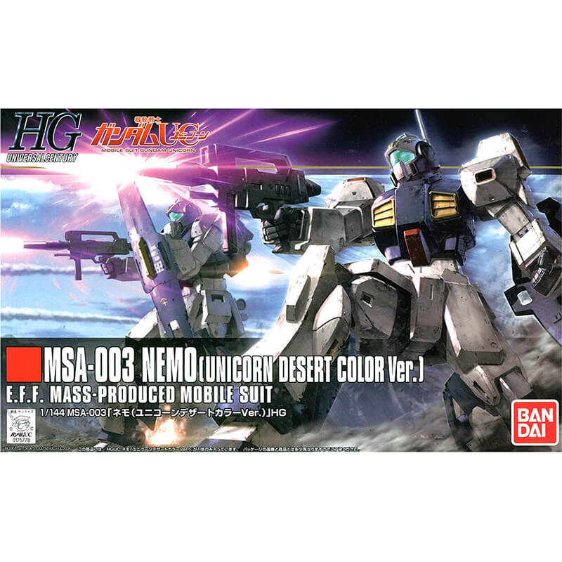 Bandai 1/144 HG UC MSA-003 Nemo (Unicorn Desert Color Ver.) Kit