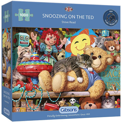 Snoozing On The Ted By Steve Read 1000pc Puzzle