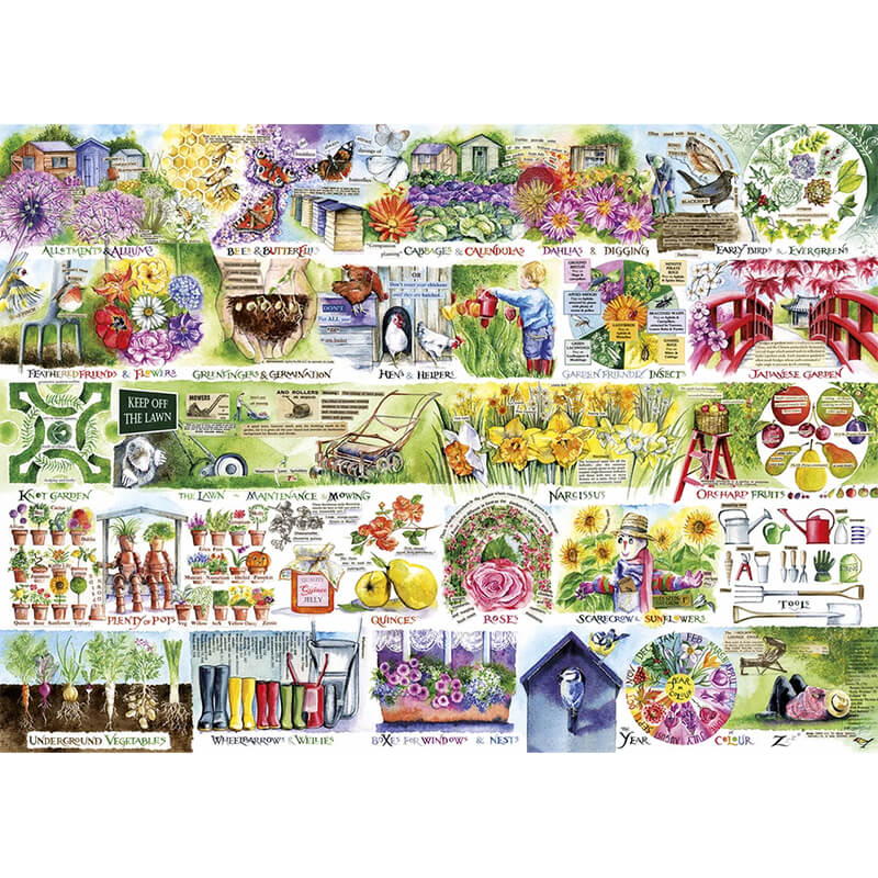 Wheelbarrows & Wellies 1000pc Puzzle
