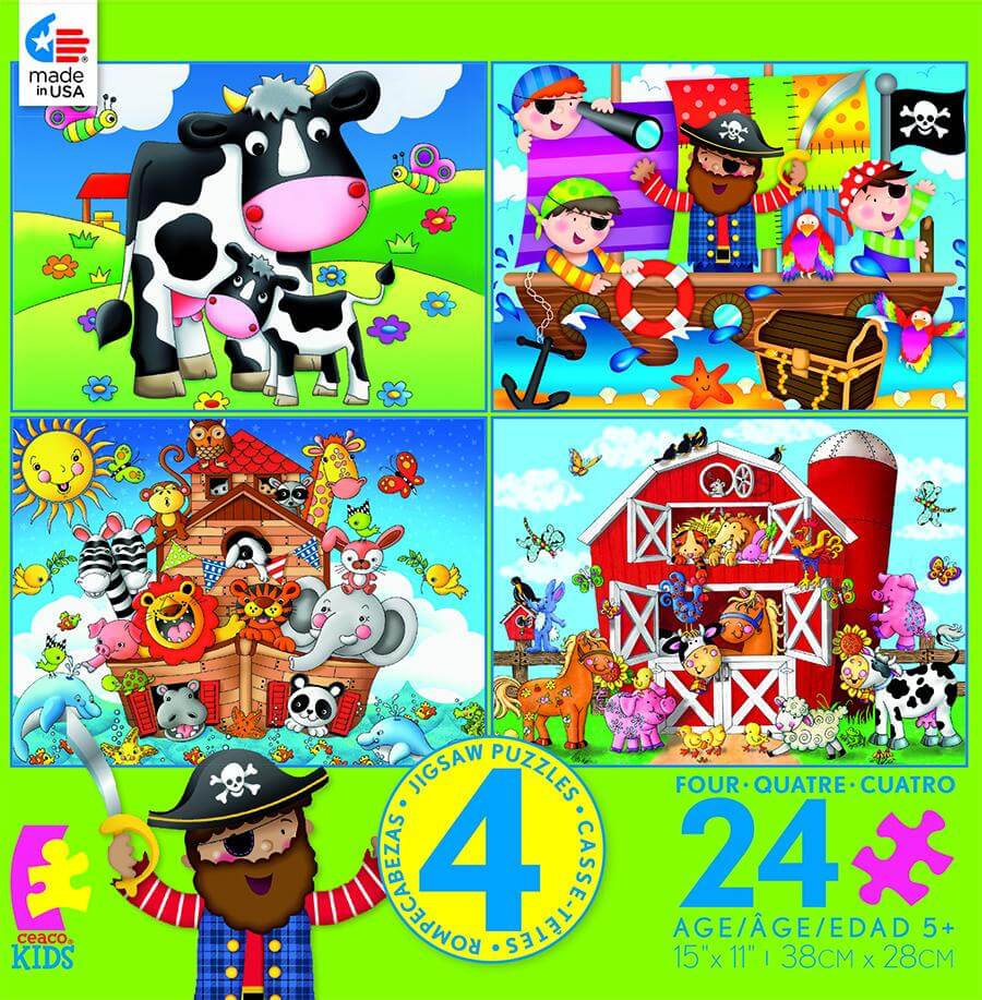Cartoon 4-in-1 24pc Puzzle