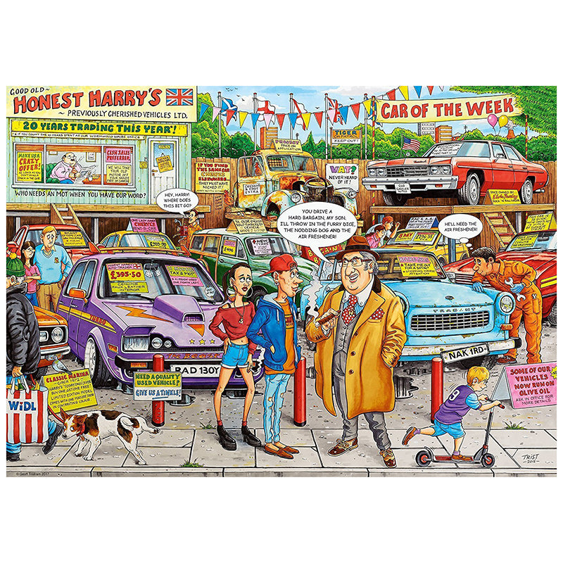 Car Lot by Geoff Tristram 1000pcs Puzzle