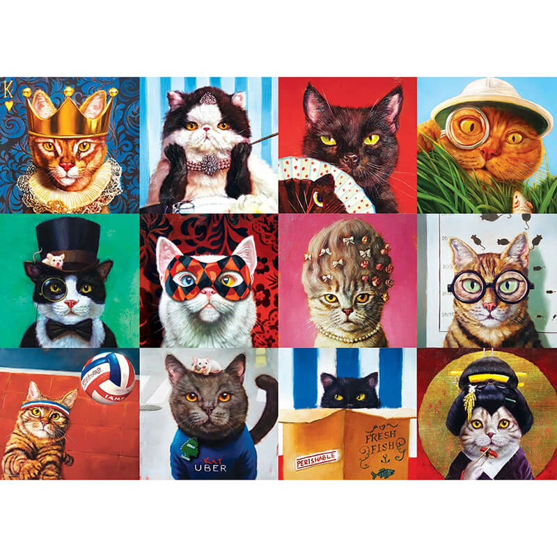 Funny Cats by Lucia Heffernan 1000pc Puzzle
