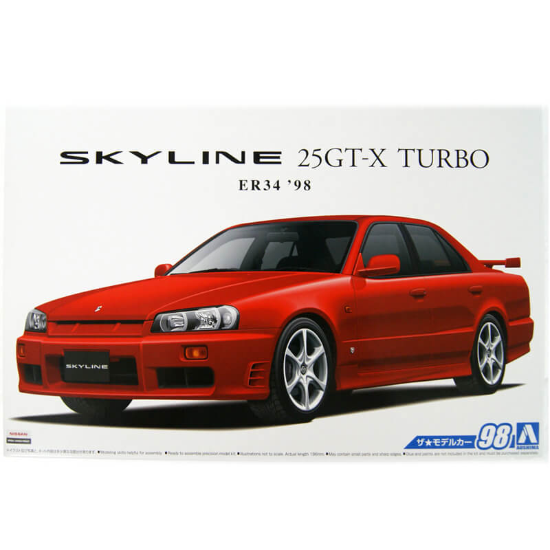 Aoshima 1/24 Nissan ER34 Skyline 25GT-X Turbo '98 Kit
