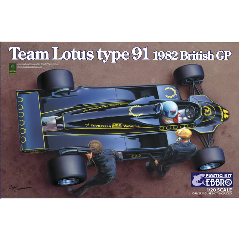 Ebbro 1/20 Team Lotus Type 91 1982 British GP Kit
