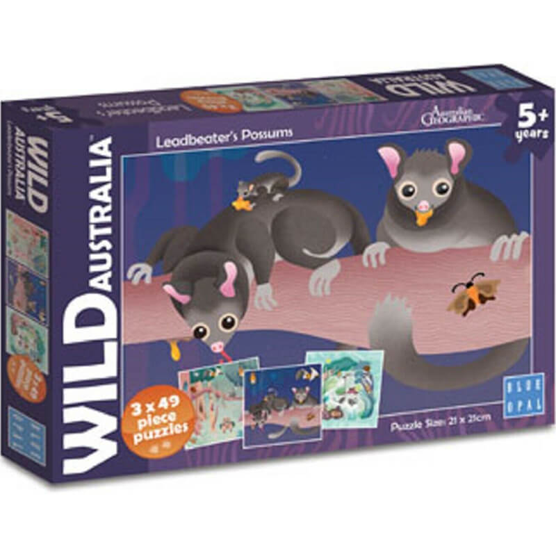 Wild Australia Leadbeater's Possums 3x49pcs Puzzle