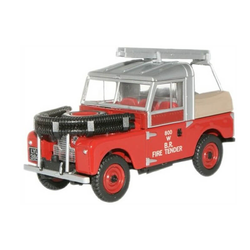 Oxford 1/76 Land Rover 88" Fire Tender Britsh Rail