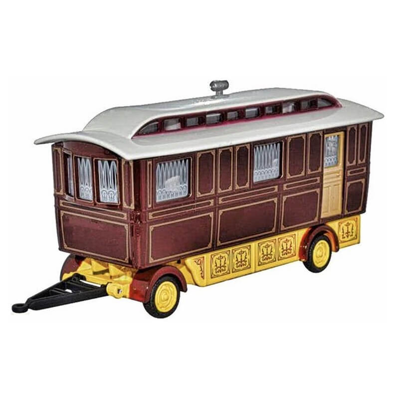 Oxford 1/76 Showmans Caravan (Maroon)