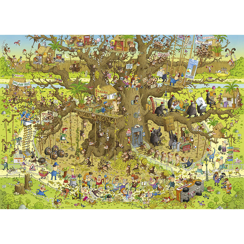 Monkey Habitat By Marino Degano 1000pc Puzzle