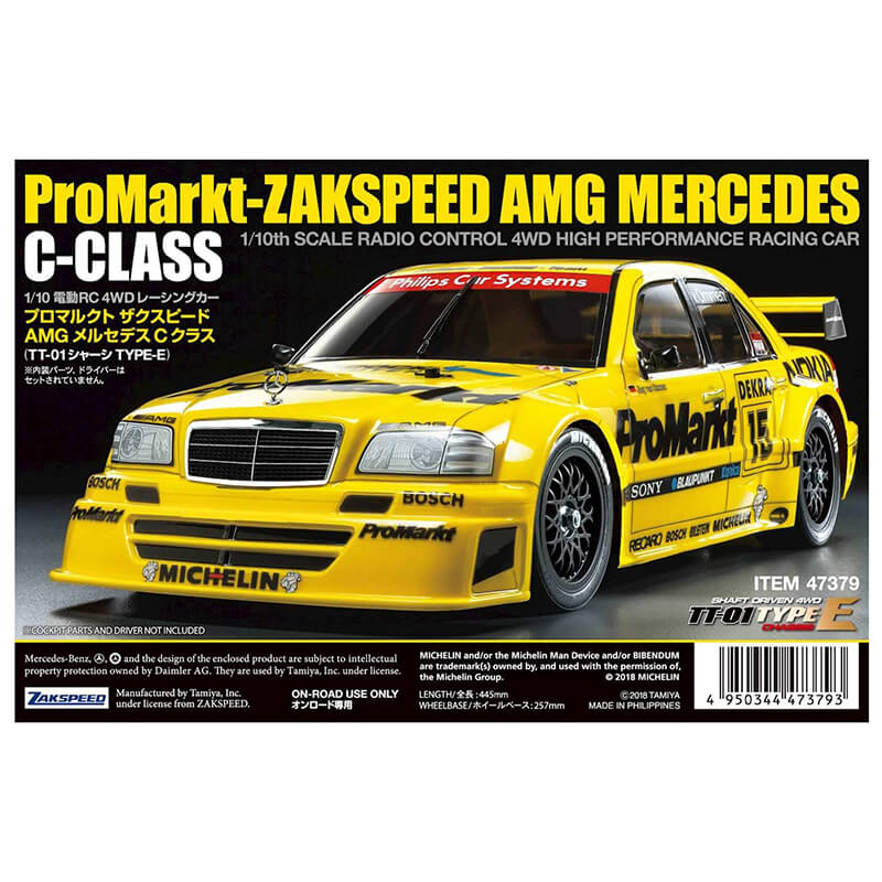 Tamiya 1/10 ProMarkt Zakspeed AMG Mercedes C-Class TT-01 Type E Chassis RC Kit