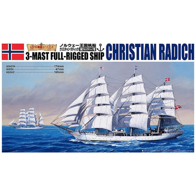 Aoshima 1/350 3-Mast Full-Rigged Ship Christian Radich Kit