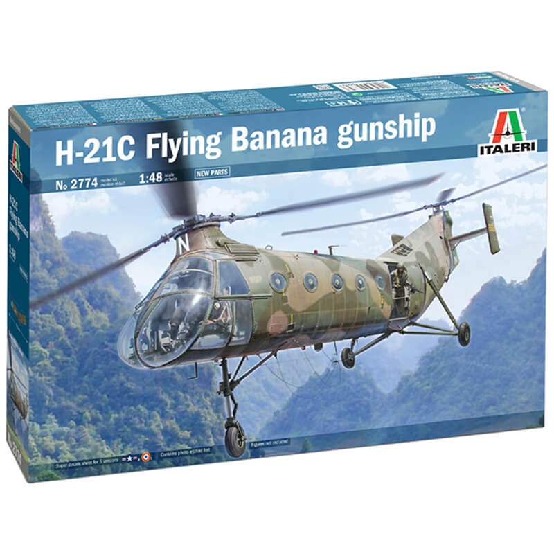Italeri 1/48 H-21C Flying Banana Gunship Kit