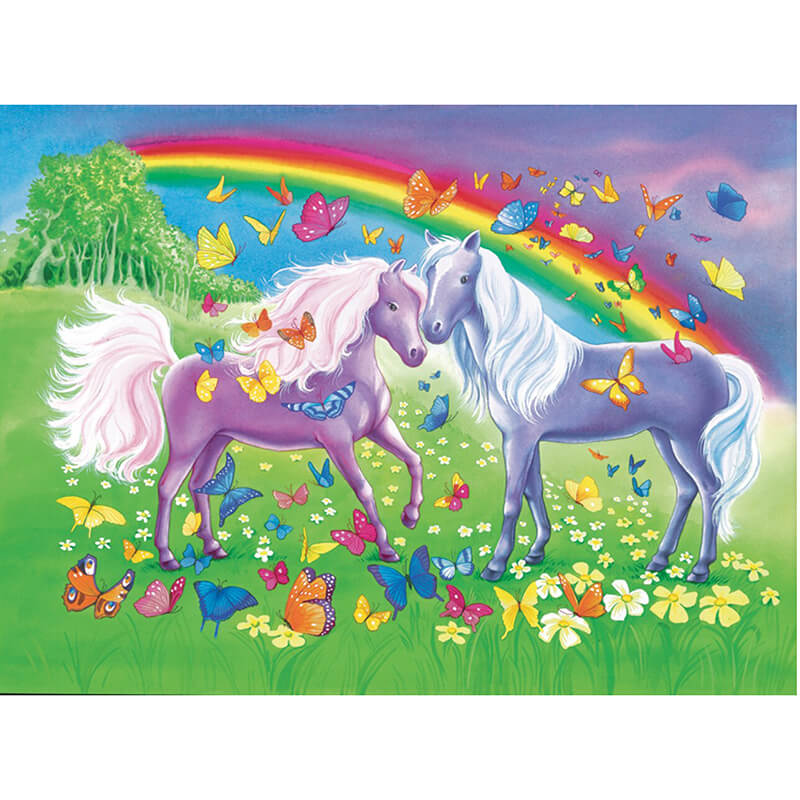 Rainbow Horses 2x24pcs Puzzle