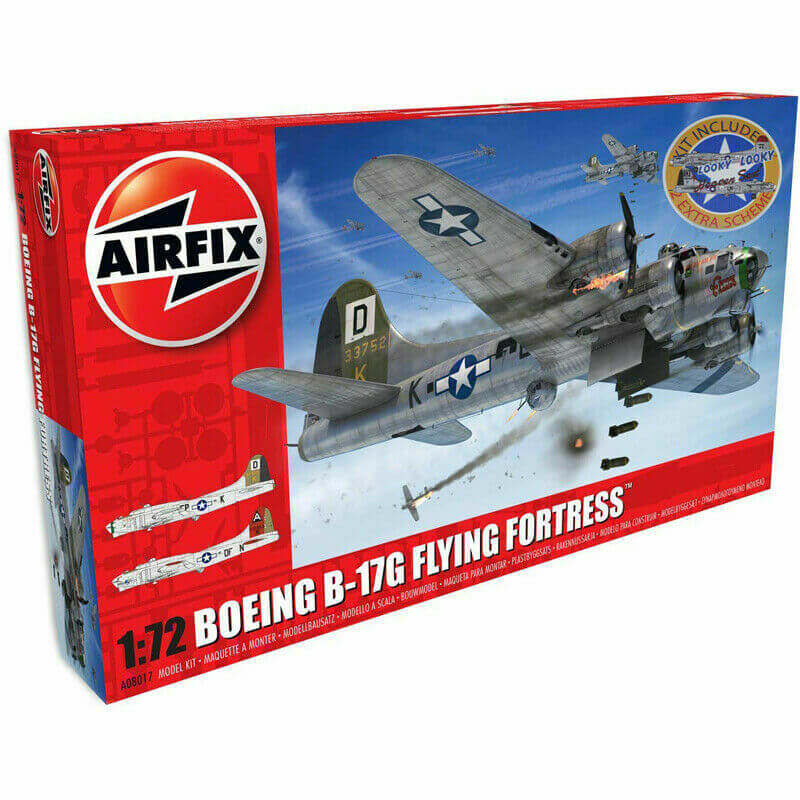 Airfix 1/72 Boeing B-17G Flying Fortress Kit (With Extra Schemes)