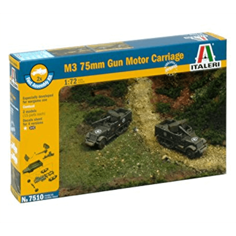 Italeri 1/72 M3 75mm Gun Motor Carriage Kit