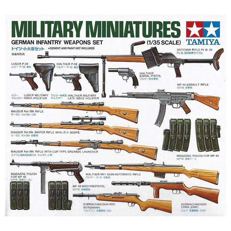 Tamiya 1/35 German Infantry Weapons Set Kit