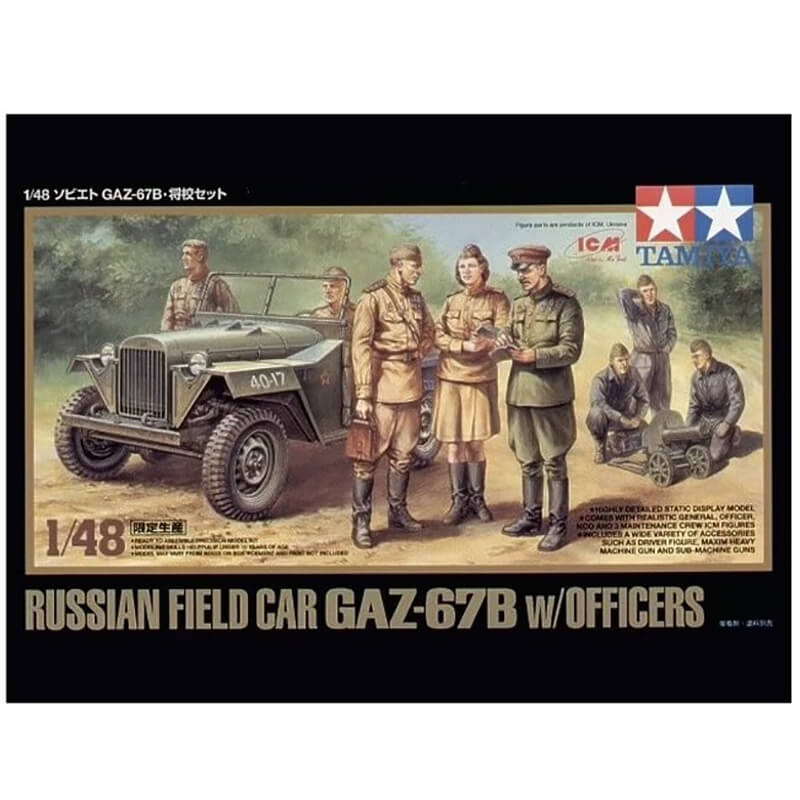 Tamiya 1/48 Russian Field Car GAZ-67B w/Officers Kit