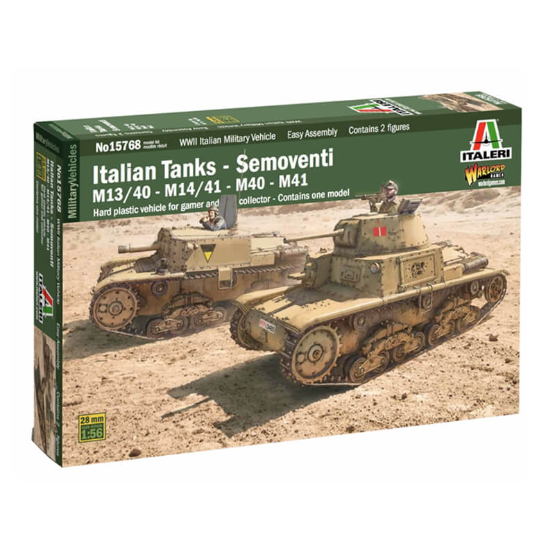 Italeri 1/56 Italian Tanks - Semoventi M13/40 - M14/41 - M40 - M41 Kit