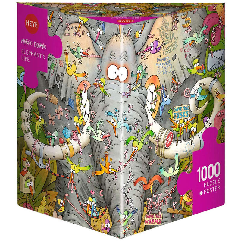 Elephant's Life By Marino Degano 1000pc Puzzle