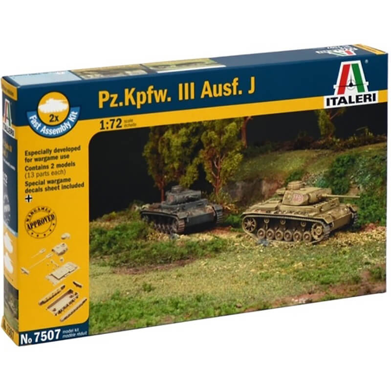 Italeri 1/72 Pz.Kpfw. III Ausf. J Kit