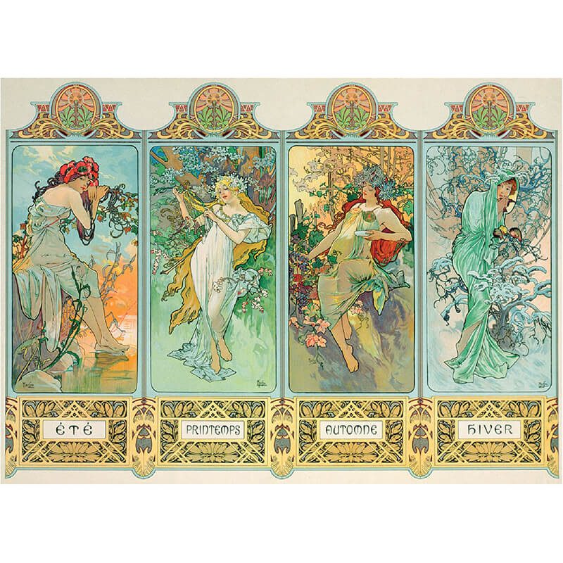 The Four Seasons By Alphonse Mucha 1000pc Puzzle