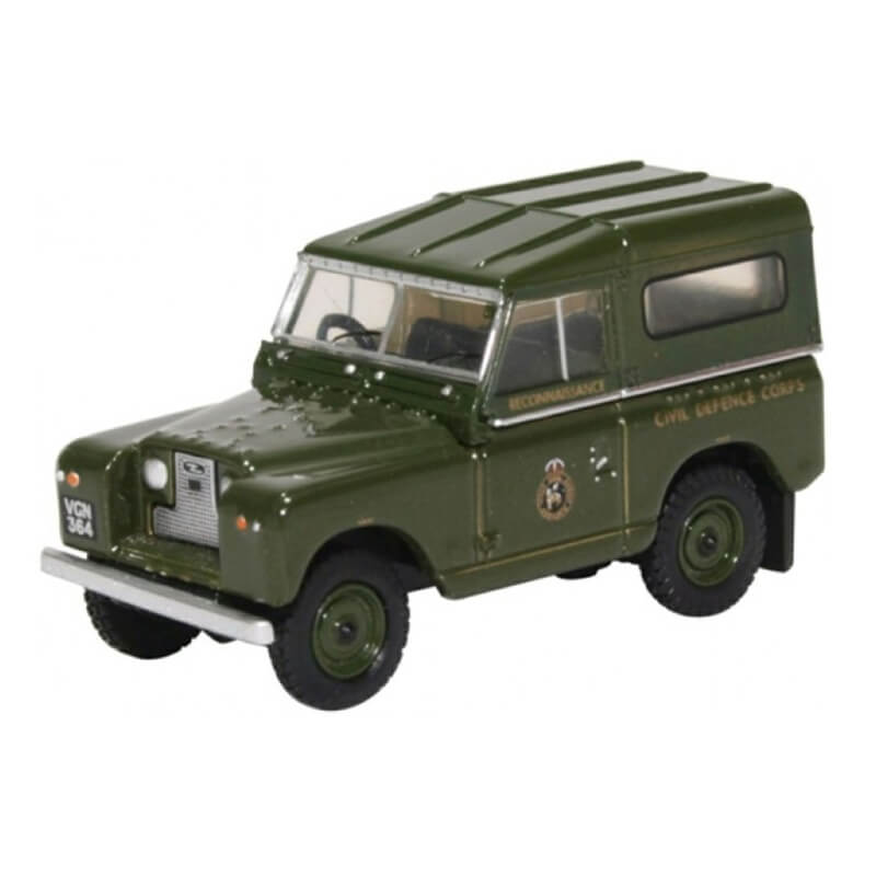 Oxford 1/76 Land Rover Series II SWB Hard Back Civil Defence