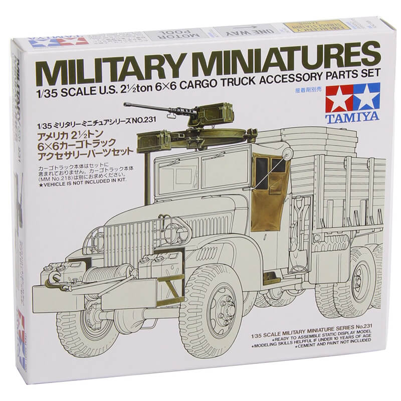 Tamiya 1/35 U.S. 2.5ton 6x6 Cargo Truck Accessory Parts Set Kit