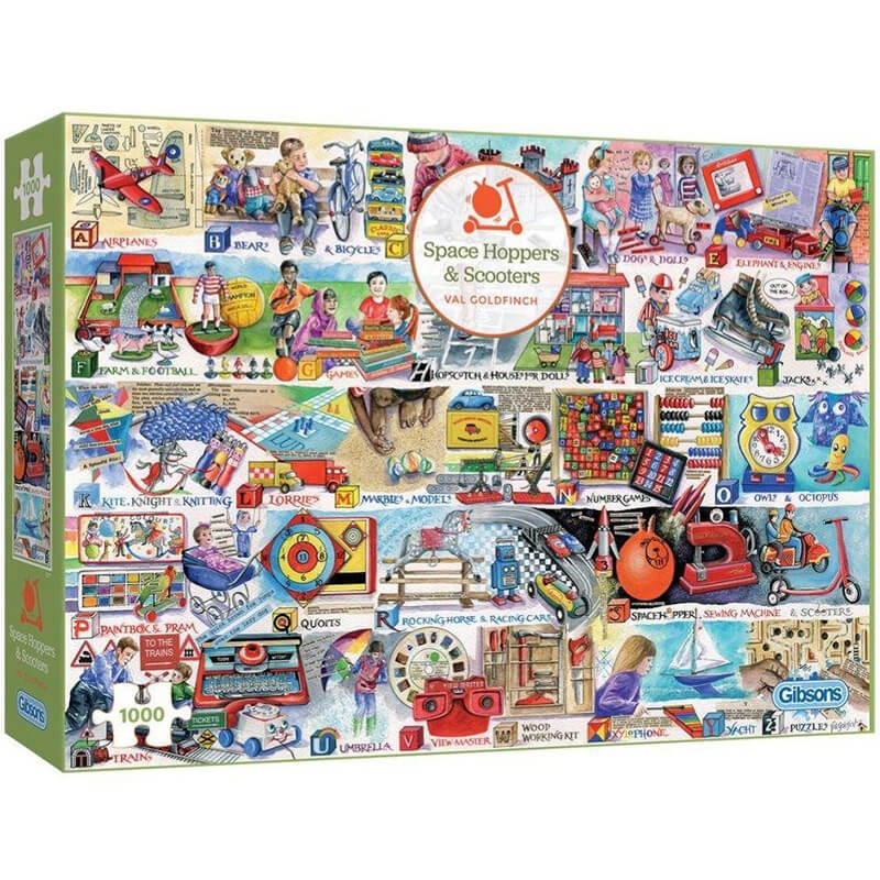 Space Hoppers & Scooters By Val Goldfinch 1000pc Puzzle