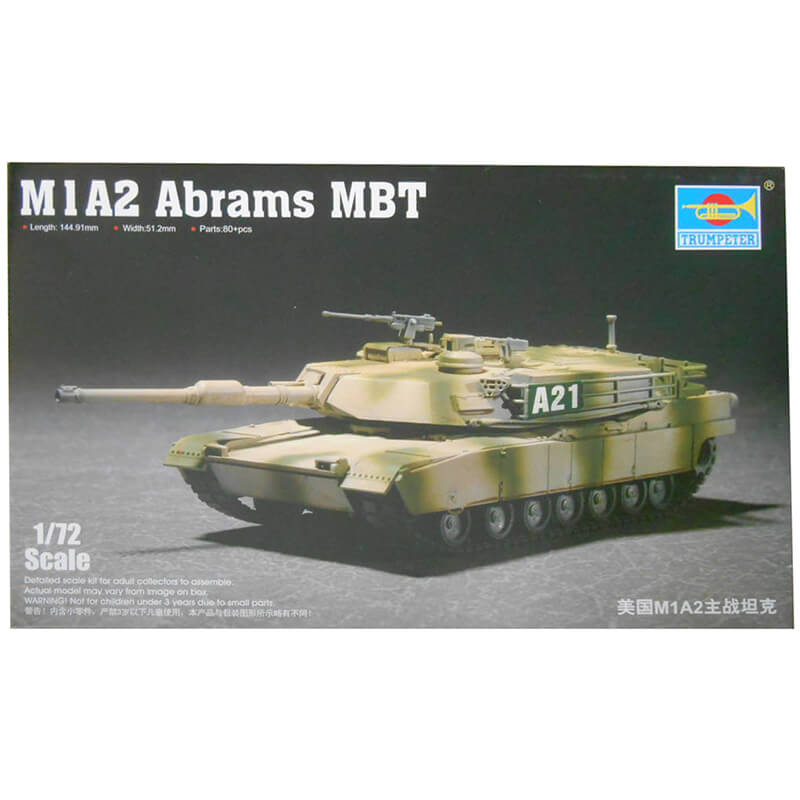 Trumpeter 1/72 M1A2 Abrams MBT Kit