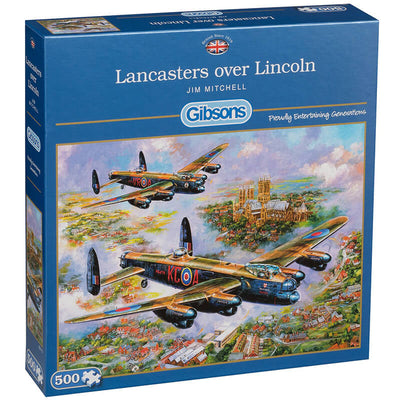 Lancasters Over Lincoln By Jim Mitchell 500pc Puzzle
