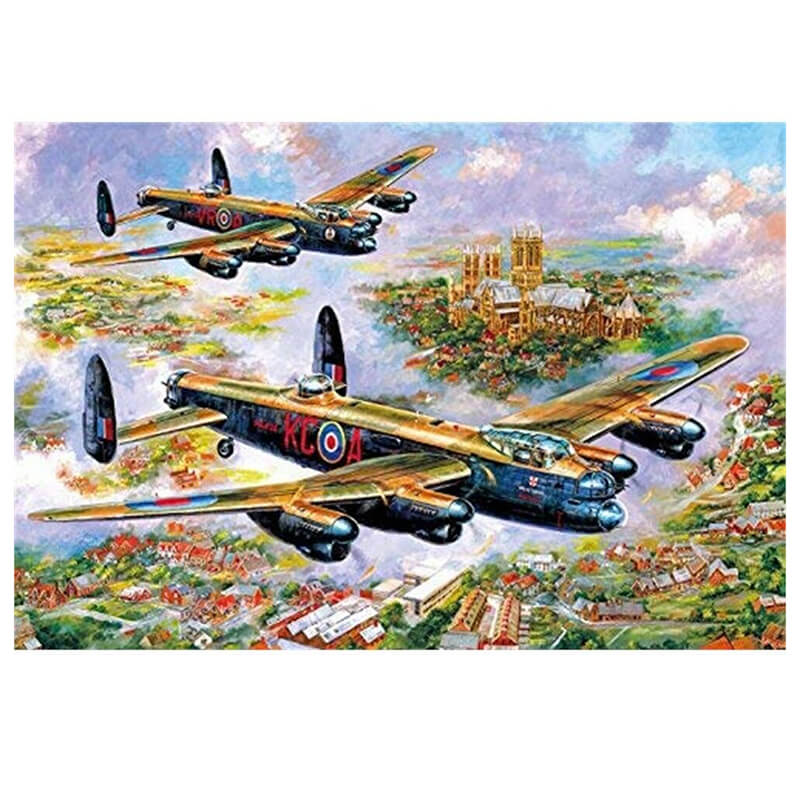 Lancasters Over Lincoln By Jim Mitchell 500pc Puzzle