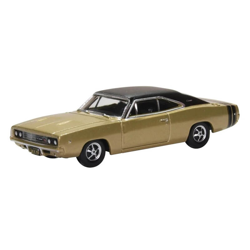 Oxford 1/87 Dodge Charger 1968 (Gold/Black)