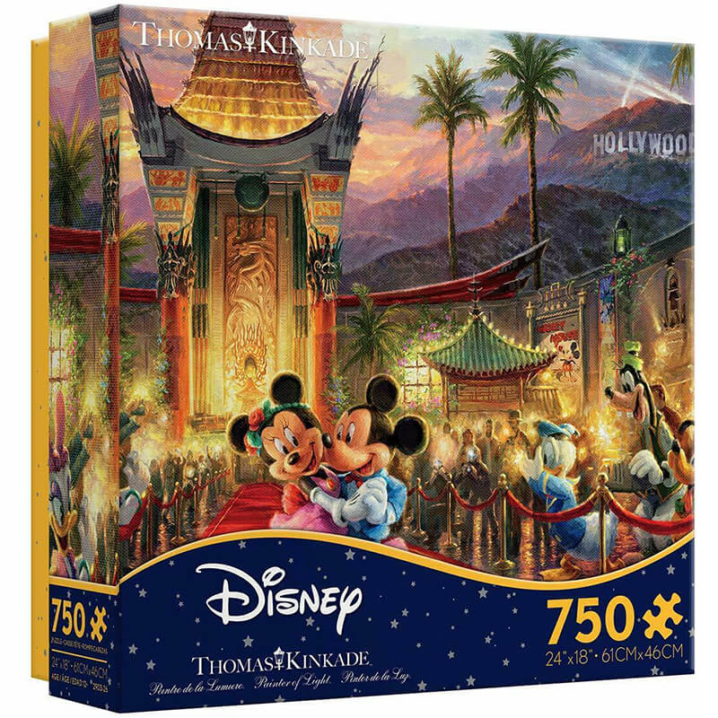Disney Mickey And Minnie Hollywood by Thomas Kinkade 750pc Puzzle