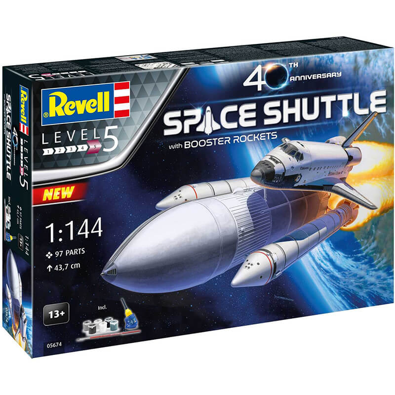 Revell 1/144 Space Shuttle With Booster Rockets 40th Anniversary Set Kit