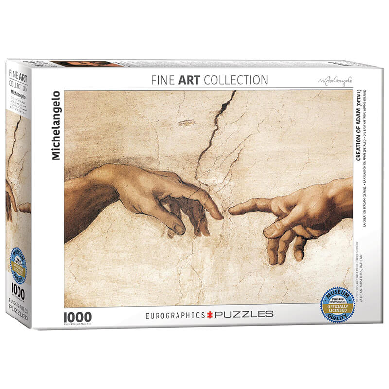 Creation of Adam (Detail) by Michelangelo 1000pc Puzzle