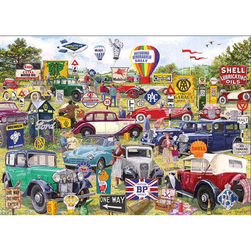 Motoring Memorabilia By Janice Daughters 1000pc Puzzle
